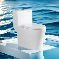 WC moderne monobloc à siphon en S, à poser au sol, pour salle de bain