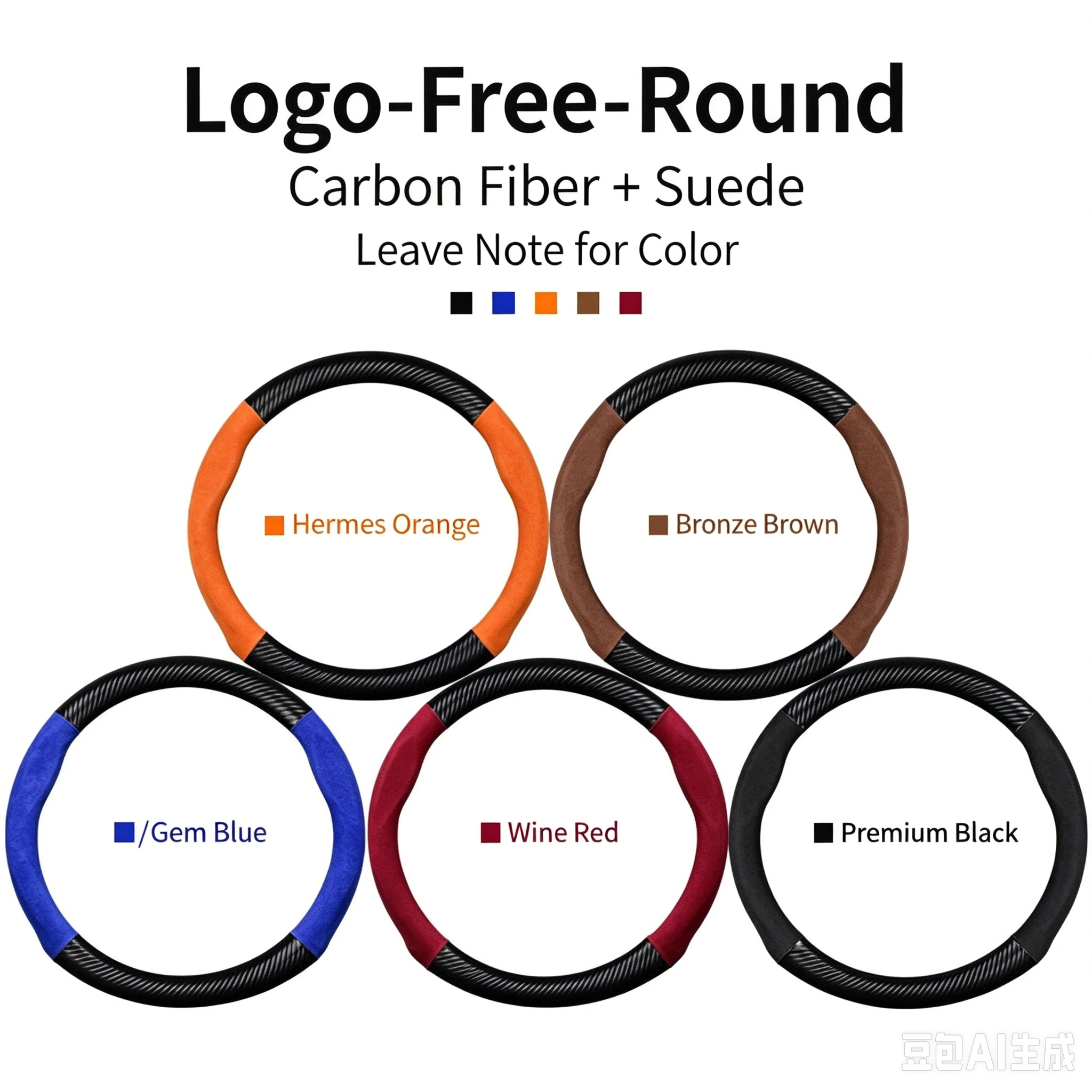 Forme ronde, sans logo, note de couleur requise.