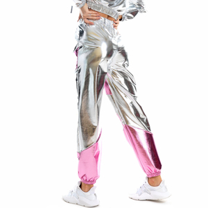 King Mcgreen Star lace Rave vêtements pantalon holographique femme Hip Hop danse brillant Joggers Costume de danse printemps automne pantalon - Product Image 3