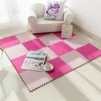 Jouets éducatifs pour bébés personnalisés Tapis de sol en mousse Eva épaisse Tapis puzzle en peluche Ensemble de tapis carrés pour enfants rampant