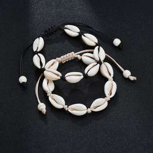 Handmade Hawaiian Fashion String <b>Bracelet</b> White <b>Shell</b> Weave <b>Bracelets</b> Wholesale - Product Image 1