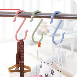 S Hook Plastic Multi Color Bathroom Kitchen Wardrobe Clothes Storage Hooks No Nails Required - Product Image 3