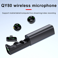QY80 Mini Kabelloser Magnetischer Mikrofonempfänger mit Ladefunktion für Live-Streaming, Interviews und Rundfunk