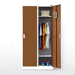 Gabinete de casillero de acero de 2 puertas de diseño moderno, almacenamiento de personal de empleado de Metal de gran capacidad para apartamento, hogar, Hotel, muebles de dormitorio - Product Image 2