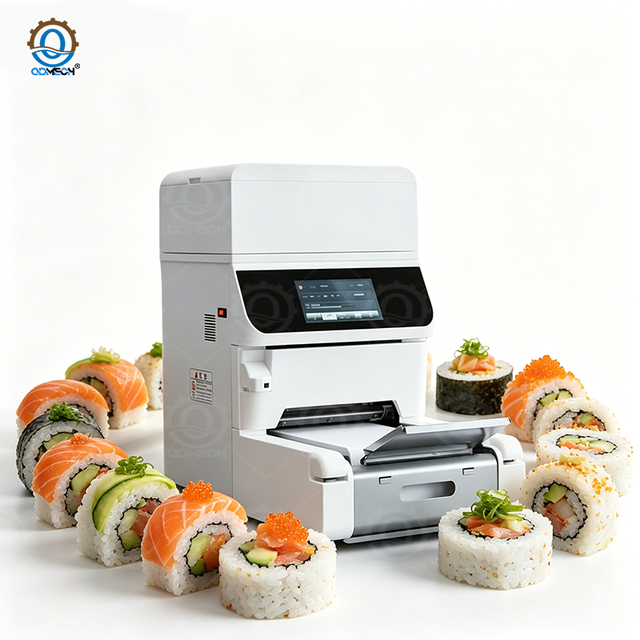 Easy Operation Round Sushi Rolls Fully Automatic Sushi Rice Speading Rolling Machine Desktop Sushi Rice Rolling Machine