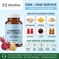 Capsules de Maca fermentée en gélules molles pour booster l'énergie et favoriser la détoxification corporelle chez l'homme, 120 capsules