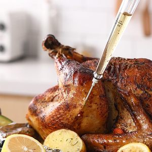 Jeringa para Aderezar Pollo, Jeringas para Aderezar Carne para Cocinar, Jeringa de Plástico para Aderezar Pollo con Aguja Inyectora de Marinada y Cepillo de Limpieza - Product Image 5