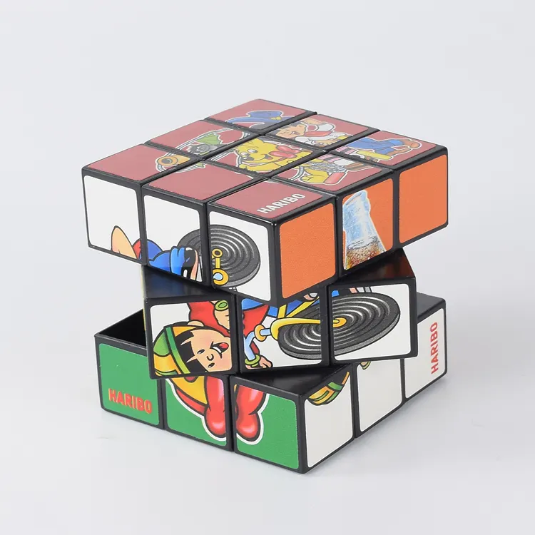Magic Cube Geschenk box 3D High Speed 3*3 Cubos Kunststoff Lernspiel zeug ABS Magic Cubes Cartoon Spielzeug OEM Rechteck CMYK Akzeptabel
