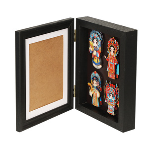 Cadre <span class=keywords><strong>photo</strong></span> pliable double face en bois 2026 avec boîte à ombre 3D pour photos et décorations culturelles - Product Image 3