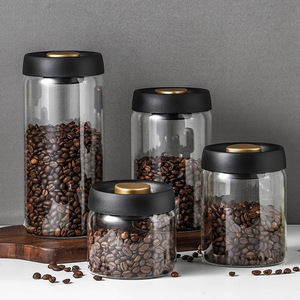 Borosilicate Glass Airtight Vacuum <strong>Jar</strong> with Lid for Camping and Kitchen Use Portable Spice <strong>Coffee</strong> Tea Bean <strong>Storage</strong> Container - Product Image 1