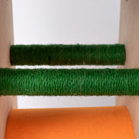 Arbre à chat en bois avec tunnel roulant, poteaux à gratter interactifs, structure en bois massif, mobilier multi-activités pour chat