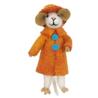Porte-clés animal souris feutrée à l'aiguille personnalisé, breloque de sac en laine fait main, peluche, cadeau