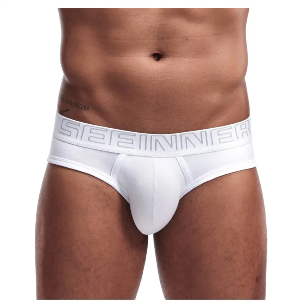 Sexy Seamless Shorts Boxers Custom Mens Inner Wear Underwear Pouch Briefs Boys Boxer Briefs MenのBriefs White