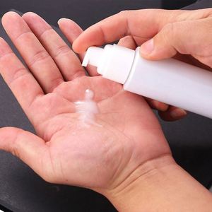 Screen Print Custom White Glass Cosmetic Bottles in Stock Eye Serum Vials Lotion <b>Pumps</b> Foundation Jars with Custom Logo - Product Image 3