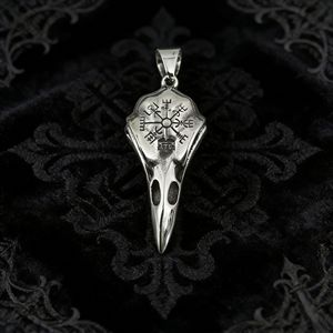 Yunnique – pendentif en acier inoxydable avec symbole viking, crâne d'aigle, bijoux à thème, cadeau, collier à la mode - Product Image 1