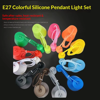 Kit de suspension moderne E27 avec cordon, en silicone multicolore, pour décoration DIY – Plusieurs choix de couleurs