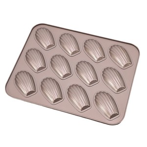 Golden Shell Shaped Madeleine Cake Mold 12 Cavity Non Stick Baking Pan For Home Oven Use - Product Image 4