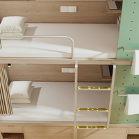 Lit superposé en acier sur mesure, simple et double, avec armoire inférieure, pour chambre à coucher, appartement ou hôpital