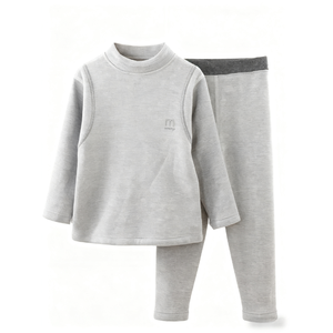 Ensemble de vêtements de nuit pour filles et garçons en gros, imprimé de dessins animés d'hiver, respirant, tissu en velours thermique brossé double face, poids lourd - Product Image 6