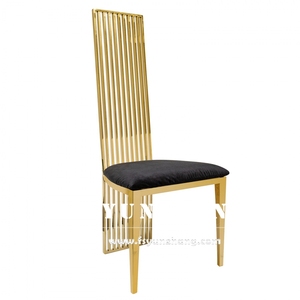 Chaises de salle à manger <span class=keywords><strong>Aria</strong></span> modernes de luxe en cuir PU avec cadre en acier pour banquets et mariages - Product Image 2