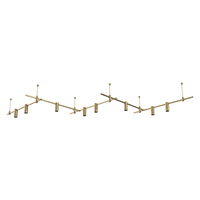 Lustre contemporain de luxe en laiton pour intérieur, lampe de plafond LED à 8 lumières, lustre décoratif moderne, luminaire suspendu