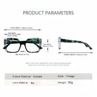 Monturas de Gafas de Acetato para Mujer, Diseño de Marco Grande, a la Moda, Populares, de Alta Calidad, Hechas a Mano en Fábrica