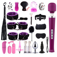 SM Anale Vibrator-Accessoires BDSM Fesselungssets Sklavenspiel-Ausrüstung Bondage-Set mit Sexspielzeug für Paare