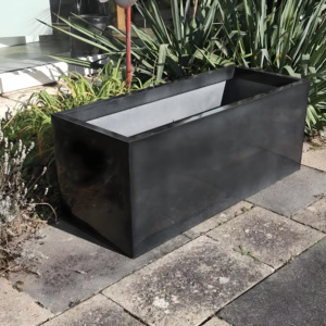 モダンで現代的なカスタム形状の長方形大型屋外用ステンレス製プランターボックス（屋外植物用） - Product Image 6