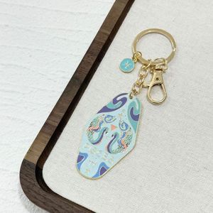 Hot bán sản phẩm mới: Mười Hai chòm sao Kim loại men Keychain, 70S motel, Bohemian phong cách - Product Image 4