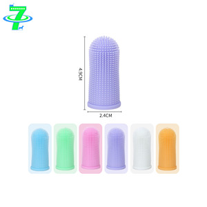 Umwelt freundliche 360-Grad-Silikon-Haustier-Finger-Zahnbürste Grenz überschreitende Mund reinigungs abdeckung für Hunde und Katzen - Product Image 2