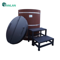 Baignoire de récupération corporelle Water Faery en bois pour athlètes, bain froid thérapeutique, durable, pour spa et bien-être commercial et domestique en extérieur