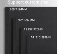 Cartón Negro Liso de 70 * 100 cm, 110-350 g/m², Hojas/Rollo para Cajas de Embalaje, Álbumes de Fotos, Etiquetas de Ropa, Bolsas