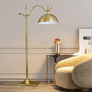 Factory Custom Copper Old Vintage Tall <b>Standing</b> Floor Lamp With High Quality Finished Living Room Decorative Side Lamp - Product Image 2