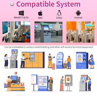 Escáner de Código de Barras Integrado USB GTCODESTAR, Escáneres Omnidireccionales de Imagen 2D, Lector de Código de Barras con Cable 1D, Escáner de Código de Barras QR de Escritorio