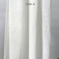 Tissu 100% polyester aspect lin, tissé, respirant, semi-transparent, teint, de haute qualité, poids moyen, en stock pour rideaux de fenêtre