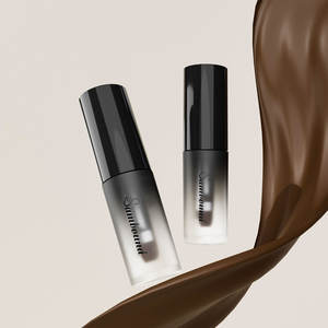 Bouteilles vides personnalisées en PETG avec corps en plastique, poignée en aluminium et poils en nylon pour maquillage des yeux, fard à paupières et poudre à sourcils - Product Image 3