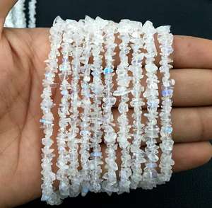 หินมูนสโตนสีรุ้งธรรมชาติยาว16นิ้ว2019แบบไม่เจียระไนแบบเรียบของแท้จากผู้ผลิต - Product Image 2