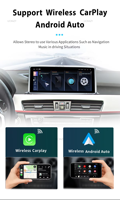 Écran tactile 8 cœurs 10.25 "avec système de navigation GPS Carplay pour BMW X1 F48 Android 14 Radio écran multimédia 4G NBT