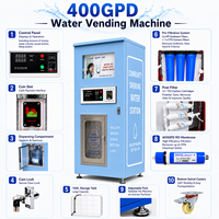 Distributeur d'eau RO 400 GPD pour usage domestique et communautaire avec pompe et moteur, garantie 1 an, station de remplissage pour petites entreprises