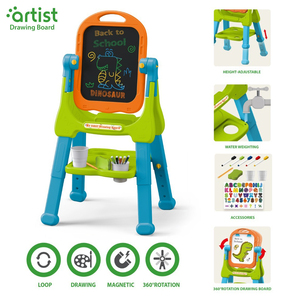 Lavagna da <span class=keywords><strong>Disegno</strong></span> LCD 2 in 1 Regolabile in Altezza, Giocattolo Educativo per Bambini con Lettere, Numeri e Simboli Matematici, Regalo Educativo - Product Image 2