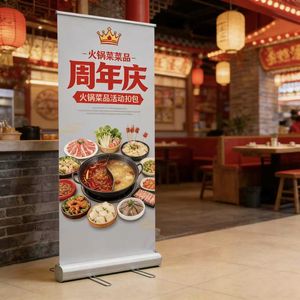 <span class=keywords><strong>Banner</strong></span> Enrollable de Fácil Montaje con Mecanismo de Altura Ajustable y Barra Superior Colgante Compatible con el Estándar de la Industria - Product Image 2