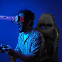 Fauteuil de jeu professionnel personnalisé confortable bleu pour ordinateur PC, fauteuil inclinable OEM avec dossier et hauteur de siège réglables