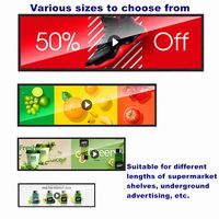 HXXK Ultra Wide LCD Monitor Publicidad Media Player con señalización digital y video Display Strip Shelf Edge