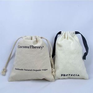 Wholesale Biodegradable Cotton Gift Bags Jewelry Pouch Organic Canvas Drawstring Dust Sack Eyelashes Glasses Earrings <b>Stickers</b> - Product Image 1