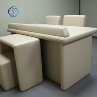 Ensemble complet anti-choc en mousse nano sur mesure résistant aux rayures pour table, chaise, lit et toilettes, idéal pour les salles de soins psychiatriques