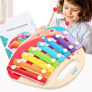 Baby Kid Musikspiel zeug Regenbogen Holz Xylophon Holz spielzeug Musik instrumente Spielzeug Set