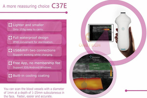 Ecógrafo Portátil C37E CE EFDA 18-24MH para Cirujanos, Sistema de Imágenes Ultrasónicas Digitales para Ver la Estructura de la Piel del Rostro - Product Image 6