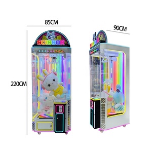 قطع حبل ممر لعبة مخلب آلة مسح رمز الاستجابة السريعة لعبة قطيفة عملاقة تاريخ وردي هدية رافعة عملة تعمل آلة هدية دمية مقص - Product Image 2