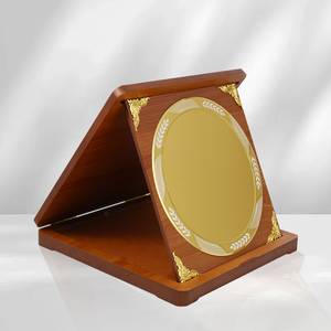 <span class=keywords><strong>Plaque</strong></span> en bois interchangeable en argent doré avec lettre personnalisée et boîte Collection Table Decor Office Gift Award <span class=keywords><strong>Plaque</strong></span> - Product Image 3