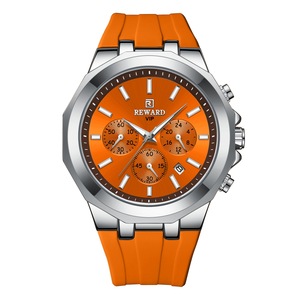 Reloj de Cuarzo para Hombre con Correa de Silicona, Cronógrafo, Pantalla Analógica, Resistente al Agua 30M, Hebilla de Acero Inoxidable - Product Image 5
